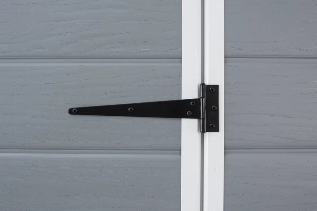 4x6 Resin Garden Storage Shed with Window & Ventilation, Weather-Resistant, Lockable Door - Grey