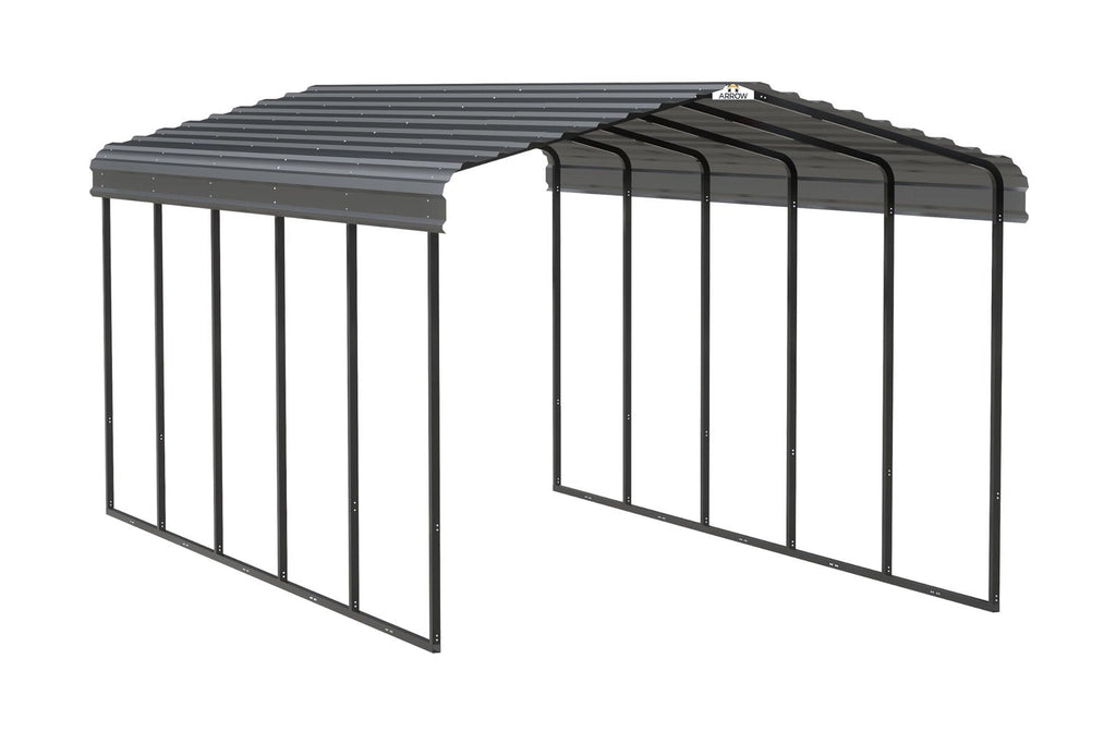 Arrow Carport, 12 ft. x 24ft. x 9ft. Charcoal 12′ x 24′ x 9′