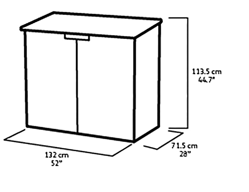 Outdoor Garden Storage Box Shed with Lift-Up Lid & Front Doors, 880L Capacity