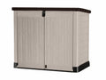 1200L Outdoor Garden Storage Shed with Piston Lid & Double Doors, Weather-Resistant Resin