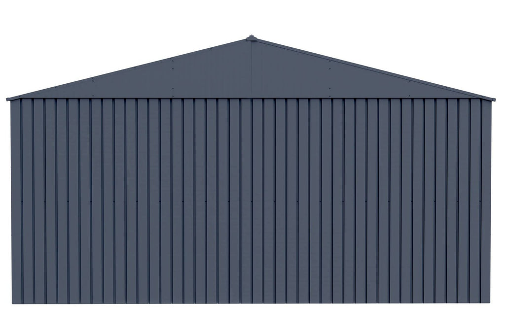 Arrow Shed Elite 14′ x 16′ Outdoor Lockable Gable Roof Steel Storage Shed Building, Anthracite