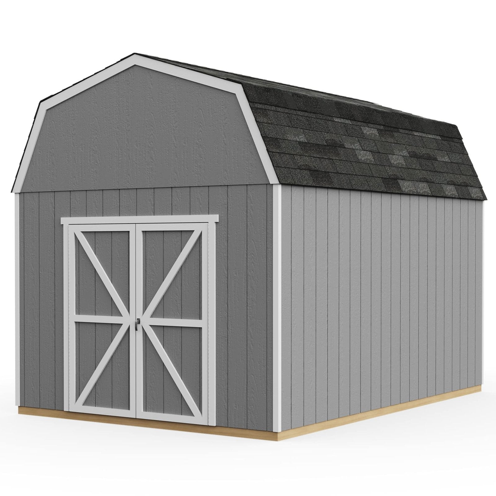 Handy Home Products Braymore 10×14 Do-It-Yourself Wooden Storage Shed with Floor