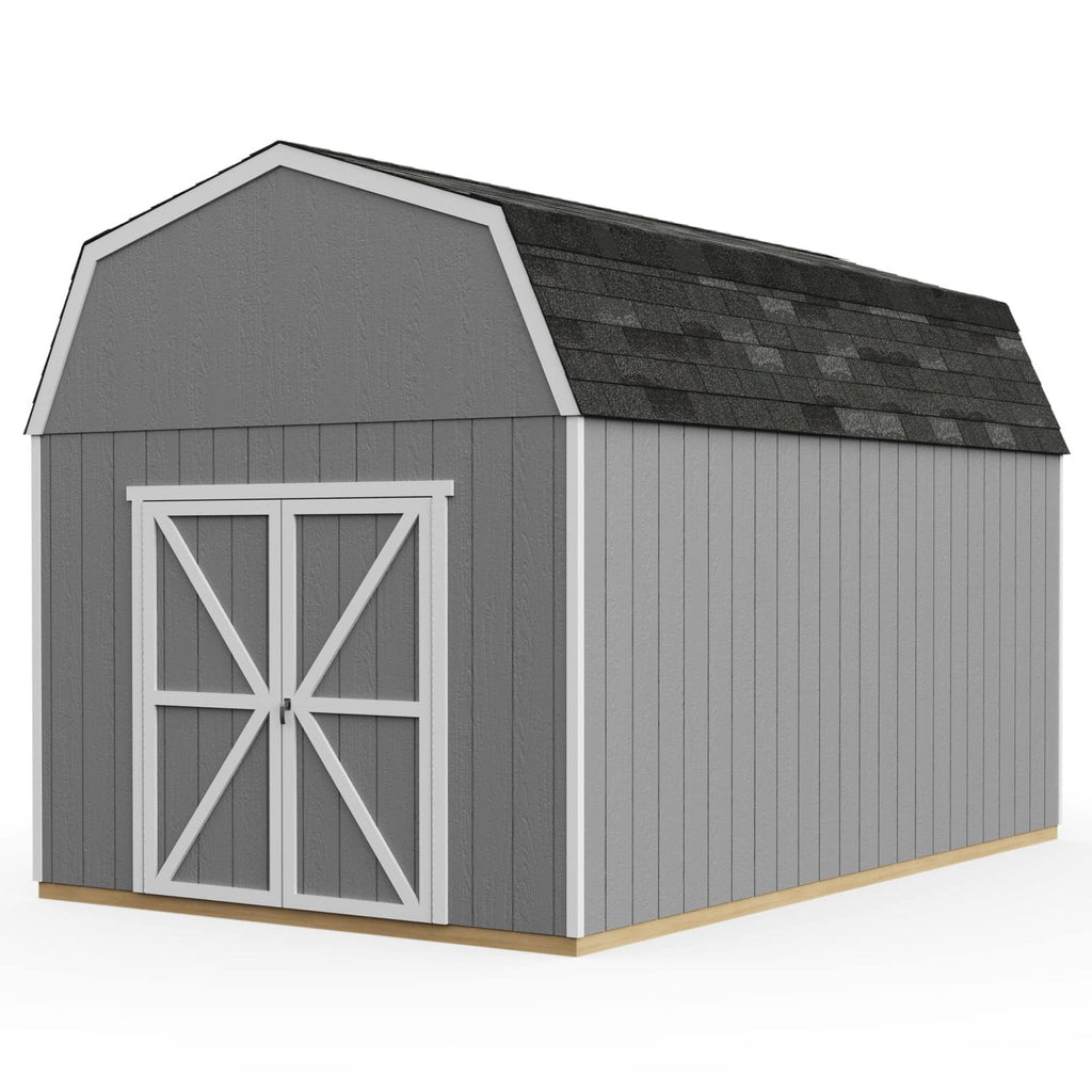 Handy Home Products Braymore 10×16 Do-It-Yourself Wooden Storage Shed with Floor