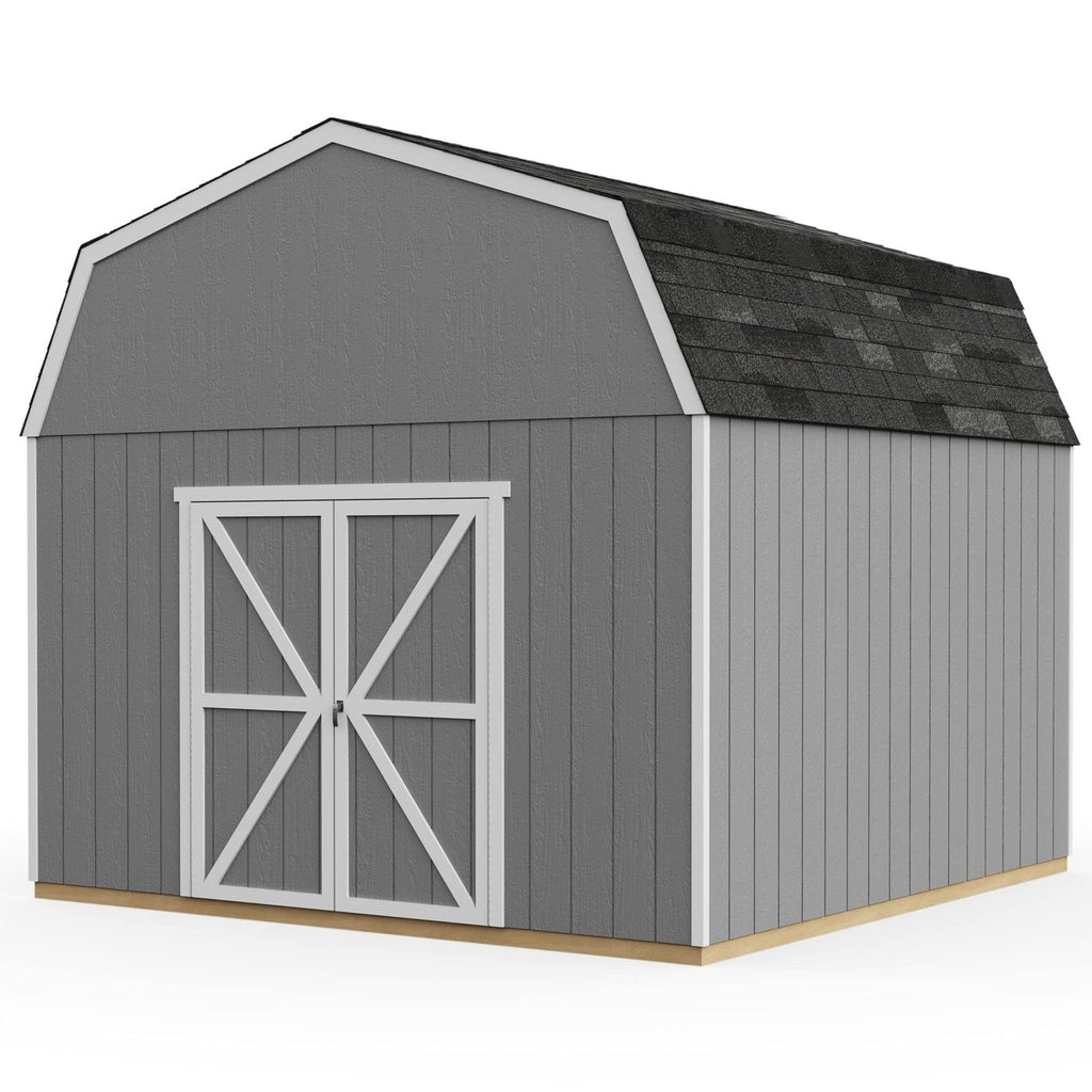 Handy Home Products Hudson 12×12 Do-it-Yourself Wooden Storage Shed with Floor Brown