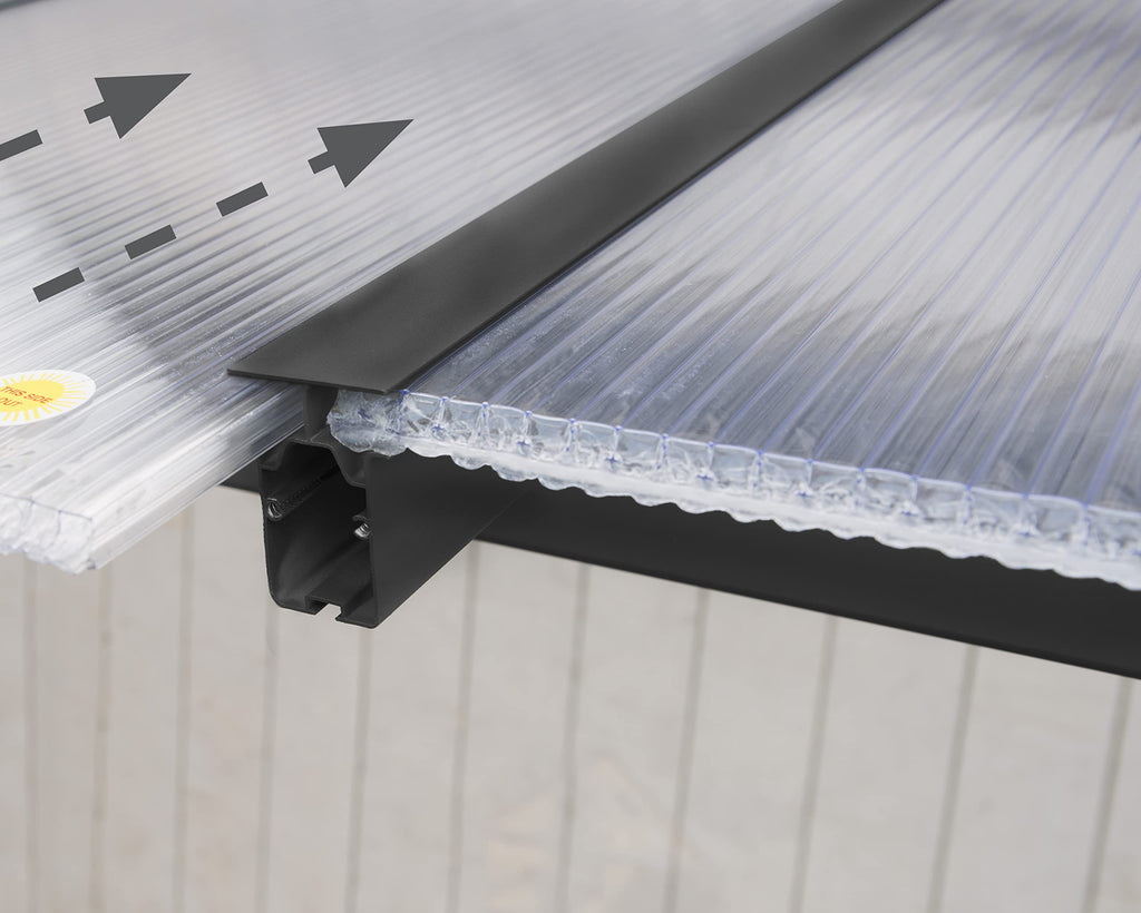 Palram OLYMPIA 3X4.25 GREY CLEAR PATIO COVER