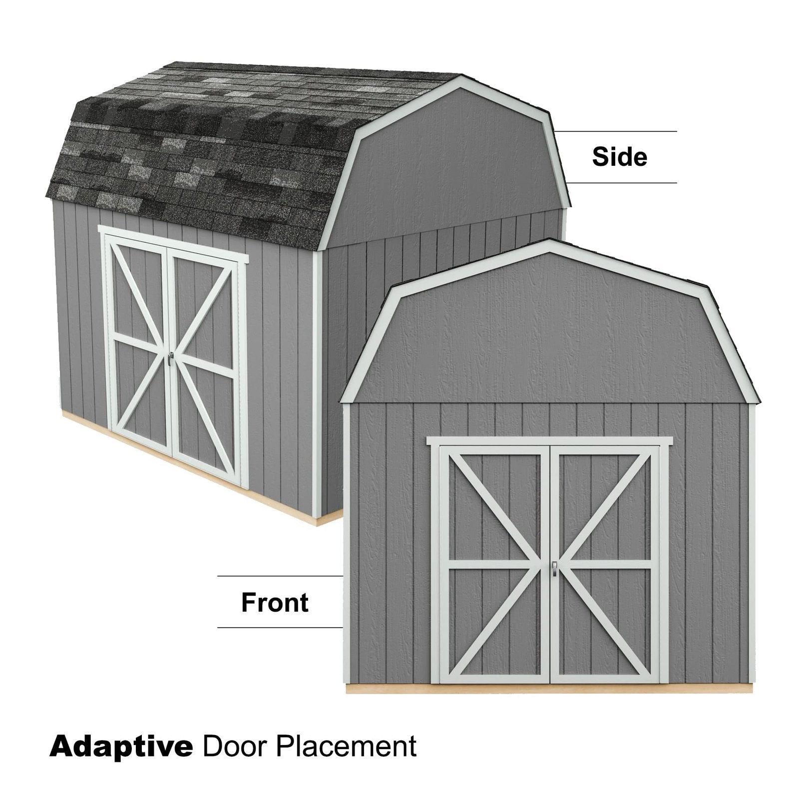 Handy Home Products Braymore 10×14 Do-It-Yourself Wooden Storage Shed with Floor