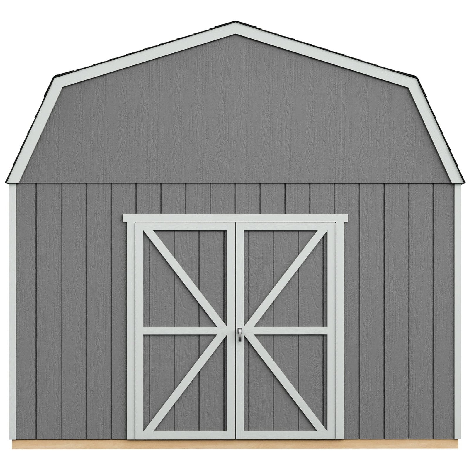 Handy Home Products Hudson 12×16 Do-it-Yourself Wooden Storage Shed Brown Without Floor