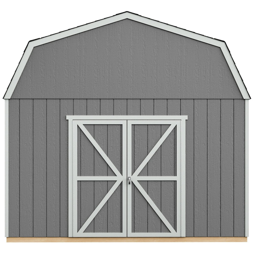 Handy Home Products Hudson 12×12 Do-it-Yourself Wooden Storage Shed with Floor Brown